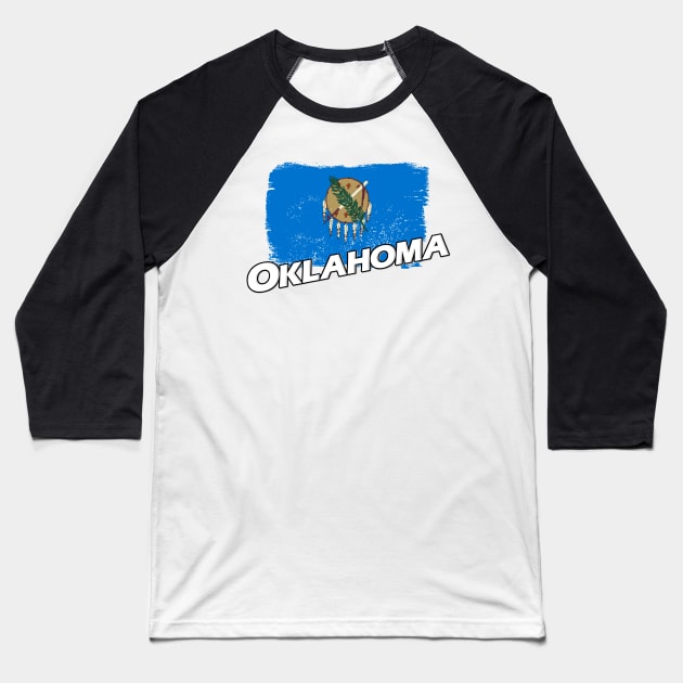 Oklahoma flag Baseball T-Shirt by PVVD